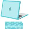 MOSISO Cover Compatibile con MacBook Air 13 Pollici M2 M3 M4 A3240 A3113 A2681 per Air 13,6 Pollici Custodia 2025 2024 2023 2022,Case Paraurti TPU Morbido Antigraffio&Copritastiera,Turchese