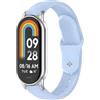 MELEJIA Cinturino Compatibile con Xiaomi Smart Band 10/Band 9/8, Silicone Ricambio Cinturino, Comodo e Traspirante, Regolabile Sportiva Silicone Cinturini-Azzurro Chiaro