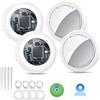 Tukio Air Tracker Tags 4 Pack Bianco, Smart Air Tracker Localizzatore Funziona con Apple Dov'è App (solo iOS),5.3 Bluetooth Tracker Trova Oggetti per Chiavi,Bagagli,Valigie, AirTag Batteria Sostituibile