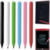 DONOONIS Penna per tablet touch, 6 pezzi, pennino touch con ricambio per ragazzo, ragazza e adulti, per bambini, computer portatili, penna da dipingere, colore: nero, rosso, verde, bianco, rosa, blu chiaro)