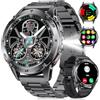 CHOOSETIME Smartwatch Uomo, Chiamate Bluetooth, 1,43 AMOLED Display Orologio Fitness e Torcia a LED, 110+ Modalità Sportive, Monitoraggio della Frequenza Cardiaca/Sonno, IP68, Android e iOS, Nero