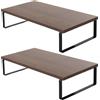 LOPYXBR 2 supporti per monitor, 40 x 20 x 8 cm, in legno, per scrivania, organizer da scrivania, mensola in legno per computer, laptop, casa o ufficio