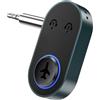 OQIMAX Adattatore Bluetooth aeroplano, trasmettitore Bluetooth 5.3 per 2 cuffie, jack da 3,5 mm, adattatore Aux Blue-Tooth, trasmettitore audio per aereo/TV per cuffie/altoparlante wireless, 16H
