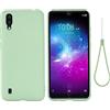 YKTO Custodia Silicone Liquido Premium per ZTE Blade A5 2020 Cover Morbida Braccialetto Custodia Ultra Sottile Caso Protettiva Copertura Bumper Antiurto Antigraffio Funzione Custodia ZTEBlade A5 2020,Verde