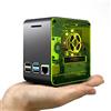 ElectroCookie Raspberry Pi 4 Case, custodia in alluminio da tavolo in miniatura con ventola di raffreddamento e luce ambientale che cambia colore (nero opaco e neon)