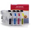 Octopus Cartucce ricaricabili Fill In compatibile con Brother LC-227, LC-225 con chip