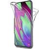 AICEK Cover Samsung Galaxy A40, 360°Full Body Cover Samsung A40 Silicone Case Molle di TPU Trasparente Sottile Custodia per Galaxy A40 (5.9 Pollici)