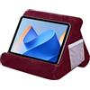 VETOLAKA Supporto per tablet a forma di triangolo, con custodia, mini supporto per computer, supporto per lettura, supporto per libro, supporto per telefono iPad, lettore elettronico, smartphone, bordeaux