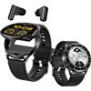 AIEK Smart Watch con auricolari per uomo e donna, schermo rotondo da 1,39 pollici, fitness tracker con cuffie Bluetooth, monitor della frequenza cardiaca e del sonno, per Android iOS (nero)
