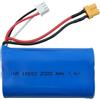 efaso Batteria da 7,4 Volt, 2000 mAh, Huina 1580, 1583, 18184, batteria escavatore in metallo, S1582, 580, S16800, batteria a 2 poli, XT30, spina 2S