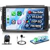 Rimoody Autoradio per Mercedes Benz Smart Fortwo 451 2005-2010 Wireless Carplay Android Auto You-Tube Vi-Link Bluetooth FM/RDS DSP EQ, 9 Pollici Touchscreen Radio Mirror Link SWC Telecamera Posteriore