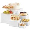 EUBSWA Alzate per Buffet, Alzatine per Allestimenti 6 pezzi supporto per cupcake Cake Stand Catering accessori buffet per dolci, matrimoni, cucina(PVC 3-8 inch)