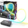 CALEX Smart HDMI Sync Box, inclusa striscia LED TV da 2,45 m, per TV da 55-65, retroilluminazione sincronizzata per gaming e film