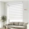 Victoria M. Tenda a Rullo Doppia Giorno e Notte, Per Porte e Finestre, Montaggio a Parete e Soffitto, 85 x 175 cm, Bianco