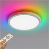 Epochglo Plafoniera RGB, lampada da soffitto LED dimmerabile con telecomando, pannello LED piatto 24 W, 2400 lm, temperatura colore 3000 K-6000 K, 30 cm, rotondo, bianco, per camera da letto