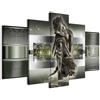 Cuadros B&D XXL - Quadro Buddha 100x50 cm 5 Pezzi - Stampa su Tela Strutturata Grande - Quadri Moderni Componibili Camera da Letto Matrimoniale - Stampe da Parete Arte - Astratto 020113-291