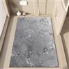 Pevfeciy Tappetino Bagno Antiscivolo 80X100 cm Motivo marmorizzato Tappetino da Doccia in Luffa PVC Tappeto Lavabile Tappeti Bagno Asciugatura Rapida con Scarico per Area Umida