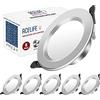 ACELIFE Faretti Led da Incasso Per Cartongesso, Spot led da Incasso 7 W Equivalenti a 70W, Luce Bianca Calda 4500K Luci Ultrasottili da Soffitto per Cartongesso da Interno, Ø 75 mm - Ø 95 mm, 6 packs