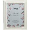 Hampton Frames | Cornice portafoto Paloma | 15x20 cm, bianco, legno effetto shabby chic | retro nero con clip girevoli, da parete o tavolo | stile elegante per foto