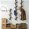 WEII appendiabiti in legno da parete, decorazione per camera da letto soggiorno gancio porta asciugamani, Brown, 123 * 22 * 7cm