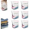 Knubbuf No Pump 3D Vacuum Storage Bags, Extra Large Vacuum Storage Bags for Clothes & Duvets, Press & Seal Roll-Up Compression Bags for Travel, Thickened Reusable Space Saver Bags (6PCS,M:70x50x30cm)