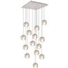 KJLARS Lampade A Sospensione LED Moderna Plafoniere Altezza Regolabile Lampadari Adatto Per Soggiorno Tavolo Da Pranzo Scala Camera Da Letto Palla Di Cristallo Bicchiere 14 Palline piazza