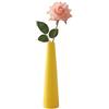 Upstore Vaso per fiori in ceramica, alto e conico, a stelo singolo, decorazione per la casa, centrotavola per matrimoni, ufficio, scrivania, decorazione da tavolo (giallo)