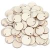 Yuannee Dischi di Legno Naturale 2,5 cm,200 PCS Fette Grezze Non Lavorate con Foro per Portachiavi Legno Vergine Circolare Sottobicchieri o Decorazioni Ideali per Fai Da Te Acchiappasogni e Scrapbooking