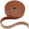 GORGECRAFT 12.5mm Cinturino in Pelle Marrone Opaco Piatto in Pelle Tagliapizzi Cordino Intrecciato Rotolo Cintura Avvolgente Forniture in Pelle su Un Lato Finto Cordino per Borse Fare, 2m