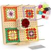 Coopay Granny - Tavola di blocco grande, 23,5 x 23,5 cm, per Granny Square, per lavori a maglia e uncinetto, 12 perni in acciaio inox
