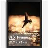 Didiseen Cornice per foto in legno, formato A3, 29,7 x 42 cm, per foto di famiglia, gallerie fotografiche, montaggio a parete orizzontalmente o verticalmente (nero)