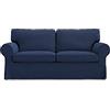 MASTERS OF COVERS Handmade Cotton Copridivano for Ikea Ektorp 2-Seater Furniture in Blue 179x88x88cm