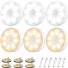 Electight 6 Pezzi Luce a Induzione Interna, Electight Luce Notturna LED Ricaricabile USB con Sensore di Movimento, 8 LEDs/3 modalità, per Camera da letto,Armadietto,Corridoi,Scale,Cucina,3 Bianco+3 Giallo Caldo