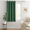 MIULEE Tende Oscuranti per Interni 1 Pezzi 140x145 CM, Tenda Verde Scuro Coprente Termiche Isolanti per Interno con Anelli, Tenda Oscurante Finestra Camera da Letto Salotto