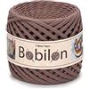 Bobilon T-shirt Filato Fettuccini Zpagetti Palla, 3-5 mm per Uncinetto e Maglia, Maschera Orecchie, T Yarn Cotone Biologico, Macrame, Jersey - Cocoa