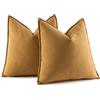 MIULEE Set di 2 Federe Cuscini Copricuscini Fodera pattern per Cuscino Federe per Cuscini Decorativi con Cerniera Nascosta Adatto per Camera da Letto Salotto Soggiorno Curcuma 40x40 CM