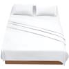 FARFALLAROSSA Lenzuola Matrimoniali 180x190/200 cm - Completo Letto 4 Pezzi in Microfibra Traspirante - Set con Angoli, Telo Sopra e 2 Federe 50x80 - Bianco