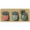 Casatessile Zerbino Mini in Cocco cm 23X53 Duplo Tappetino per Scalino Ingresso, Antiscivolo - Dis. Cactus