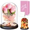 Touloube Fiore Artificiale Regalo di San Valentino per Donne, Idee Tulipani Regalo Donna, Romantico Kit di Tulipani Regalo Mamma Nonna, Regalo per Lei, Fiore Regalo Anniversario per Lei Idee Regalo Nascita