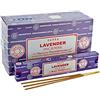 Hari Deals Satya Bastoncini di incenso profumi Agarbatti Sandalo Legno Lavanda Champ Musk Positive Vibes Namaste Nag Champa Reiki Rose 6 confezioni Lavanda