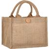 Eleeonora Borse Juta da Rivestire,Borsa di Iuta Riutilizzabile,Borsa della Spesa in Juta,Borsa della Spesa in Iuta,Impermeabile,Portatile,Pieghevole,per Picnic,Viaggi,Spiaggia E Tutti I Giorni