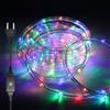 Lospitch Tubo luminoso a LED, 30 m, 720 LED, colorato, per esterni, nero, controller con funzione memoria, tubo LED per Natale, matrimonio, tetto, recinzione, illuminazione