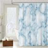 OCEUMACO 3D Tenda Doccia Antimuffa Effetto Marmo Tende Doccia Angolare Tessuto Poliestere Impermeabile 180x200 cm Design Tenda Vasca da Bagno Stoffa Lavabile Lavatrice con Anelli - Blu