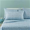 Caleffi Completo Letto Matrimoniale 100% Cotone Morbido - Lenzuolo Sotto con Angoli 180x200x25 cm, Lenzuolo Sopra 240x280 cm, 2 Federe 50x80 cm (Minimal Blu)