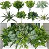 Fairblo 18 Pezzi Piante Finte da Esterno per Balcone Pianta Finta Resistente UV Piante Artificiali Verdi Plastica Arbusti Finti Cespuglio Finto per Balcone Decorazioni Giardino Soggiorno Casa