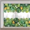 GORGECRAFT Foglie Verdi Grandi Adesivi per Finestre Foglie Tropicali Pianta Naturale Estate Vetrofanie Statico Bifacciale Pellicola Adesiva per Finestre Decorazione Fermare Uccelli Animali Domestici