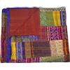Arprani trapunta in stile indiano - trapunta estiva patchwork - trapunte vintage doppie dimensioni - coperte tradizionali - coperta kantha - trapunta indiana patchwork