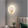 Arcadia Applique da Parete Interno LED 20 cm 12W 1200 Lumen 4500K Luce Naturale - Lampada da Muro Moderna per Soggiorno, Bagno, Cucina, Camera da Letto e Corridoio - Modello Circe Oro (1 Unità)