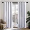 Deconovo Tende Oscuranti per Interni 2 Pezzi 210 CM Altezza, Termiche Isolanti, Anti-Rumore, con Anelli, Ideali per Camera da Letto e Soggiorno, 140x210 CM, Grigio Perla