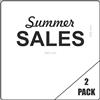 GESAR Vetrofania SALDI ESTIVI - 2 Adesivi con scritta Summer Sales per decorare la vetrina del tuo negozio in occasione degli sconti per l'estate (Nero)